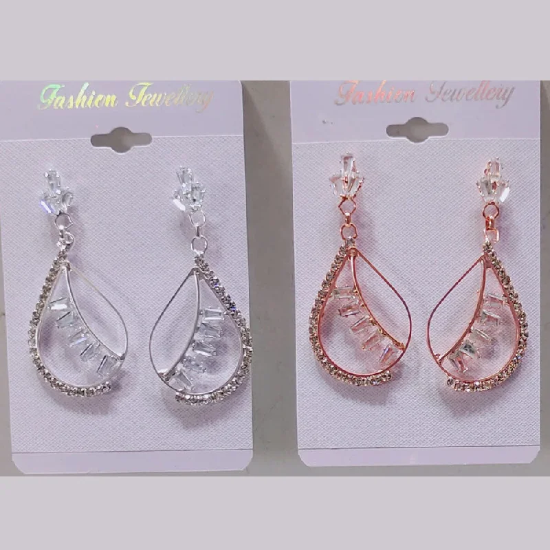 women’s flower earrings-Tip Top Jewellers Crystal And Austrian Stone Dangler Earrings