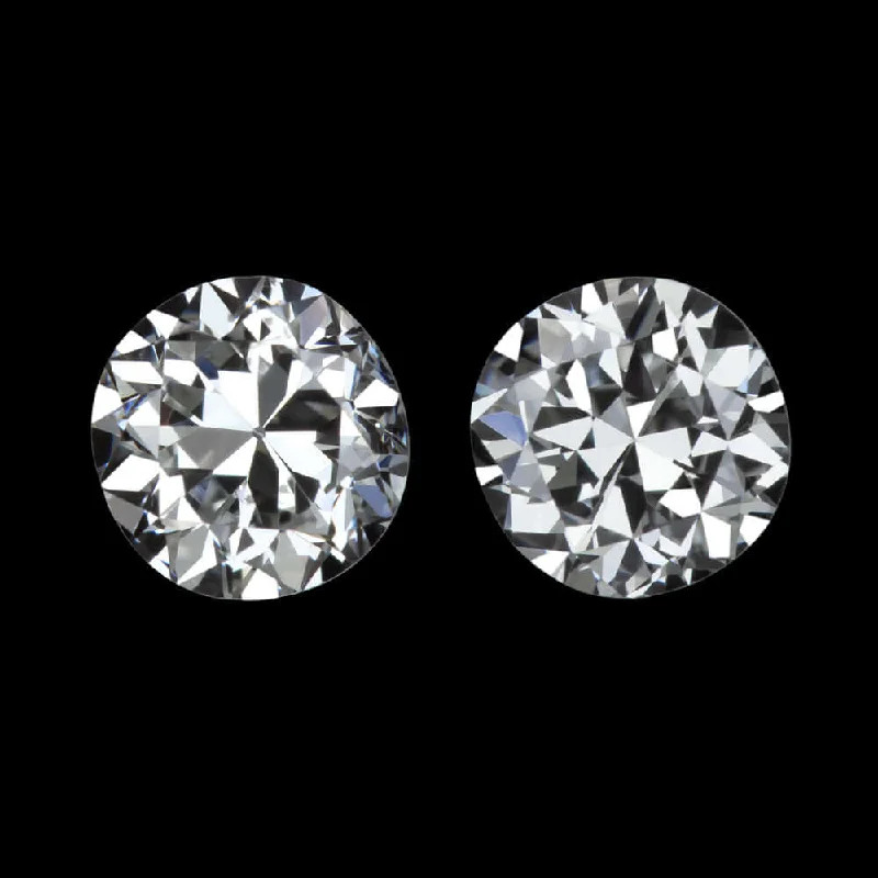 women’s 14k gold earrings-0.58ct OLD CUT F VS1-SI1 OLD CUT DIAMOND STUD EARRINGS VINTAGE PAIR TRANSITIONAL