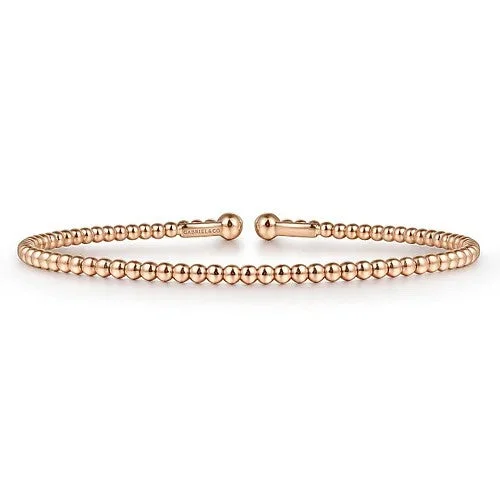 women’s colorful bangles-14K Rose Gold Bujukan Split Bangle