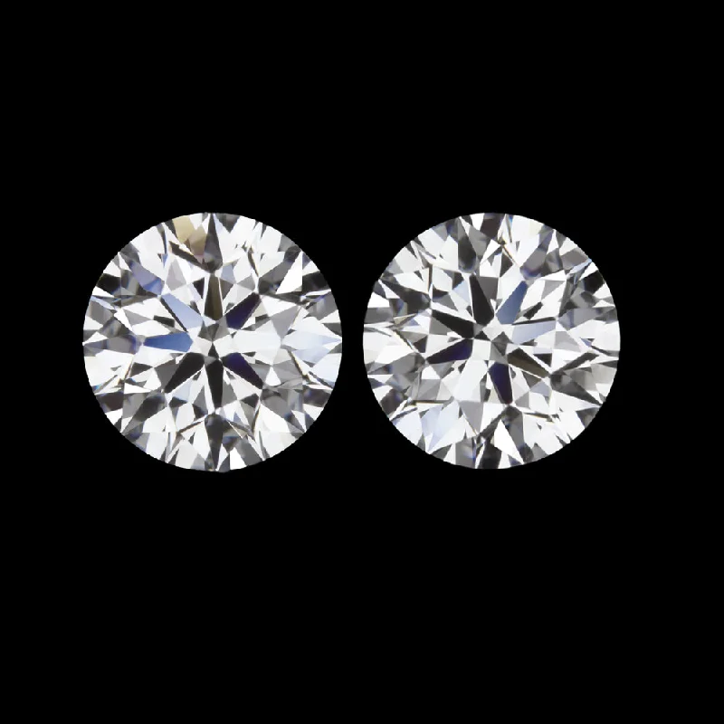 women’s halo stud earrings-2ct F VS2 LAB CREATED DIAMOND STUD EARRINGS PAIR CERTIFIED EXCELLENT ROUND GROWN