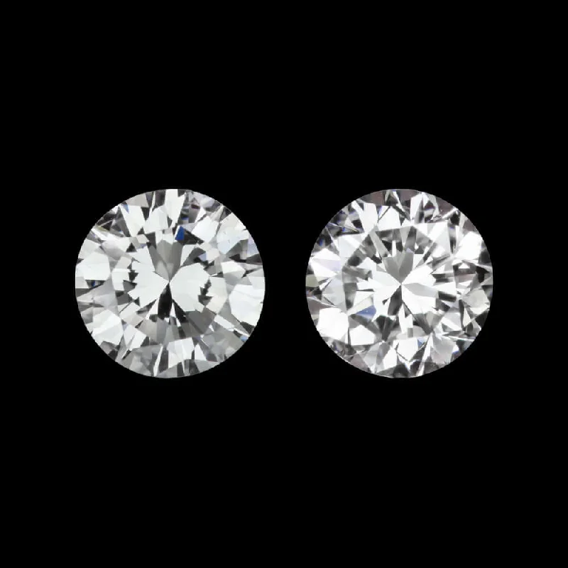 women’s colorful earrings-0.82c E VS1 VINTAGE ROUND CUT DIAMOND MATCHING PAIR STUD EARRINGS NATURAL ESTATE