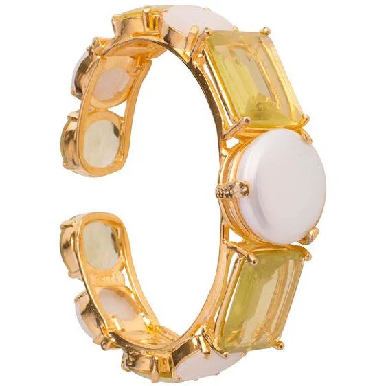 women’s cuff bracelets-Coin Pearl Cuff