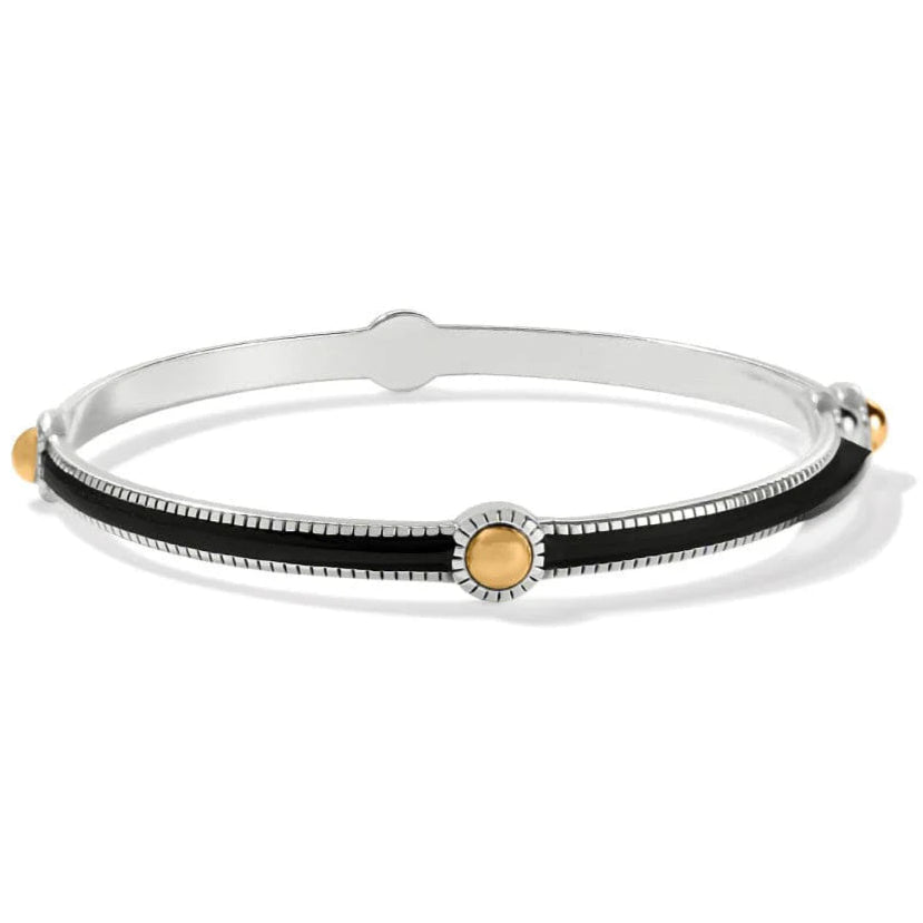 women’s fancy bracelets-Brighton | Interlok Noir Slim Bangle