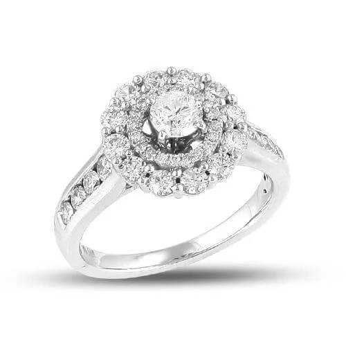 women’s silver engagement rings-14KW 1.50CTW DIAMOND FANCY RING