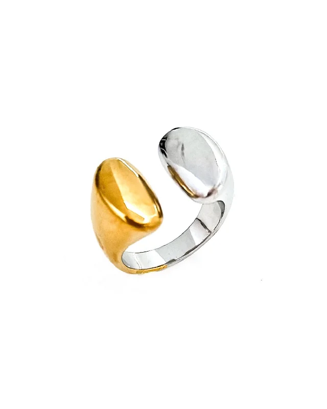 women’s silver rings-Rayna Mixed Metal Ring