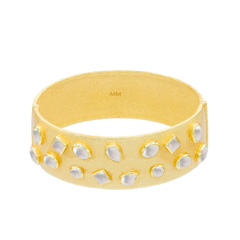 women’s geometric bangles-Tia Mother Pearl