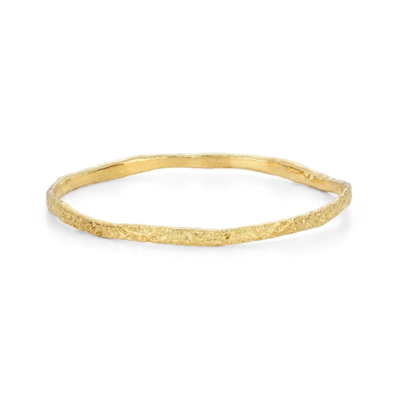 women’s luxury bracelets-Urchin Bangle 18ct Gold