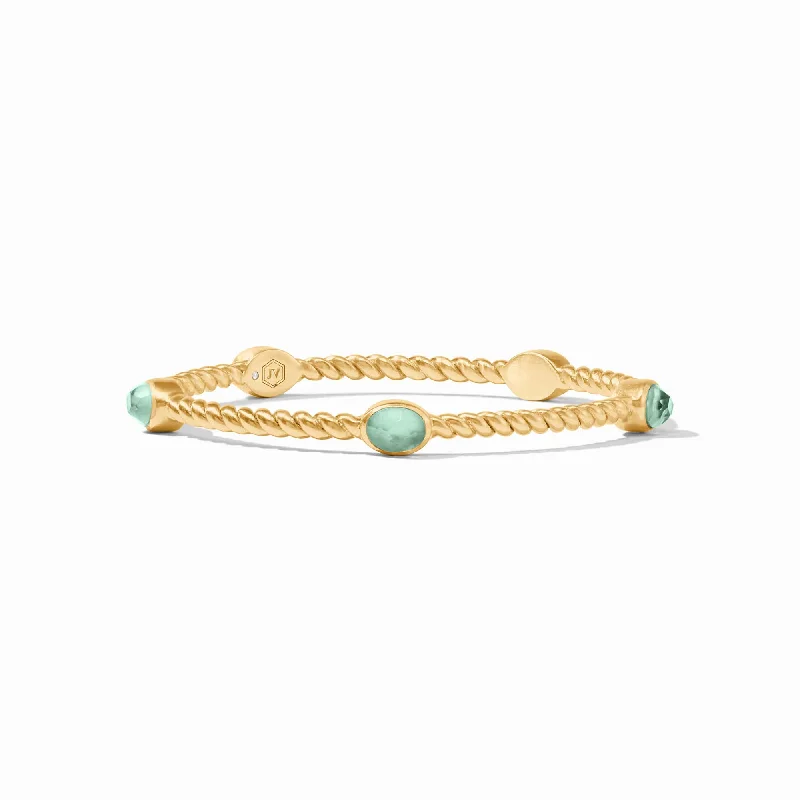 women’s open cuff bracelets-Nassau Stone Bangle