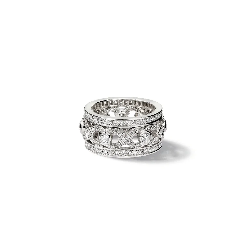 women’s eternity rings-Topkapi Etoile Ring 18ct White Gold - Diamond