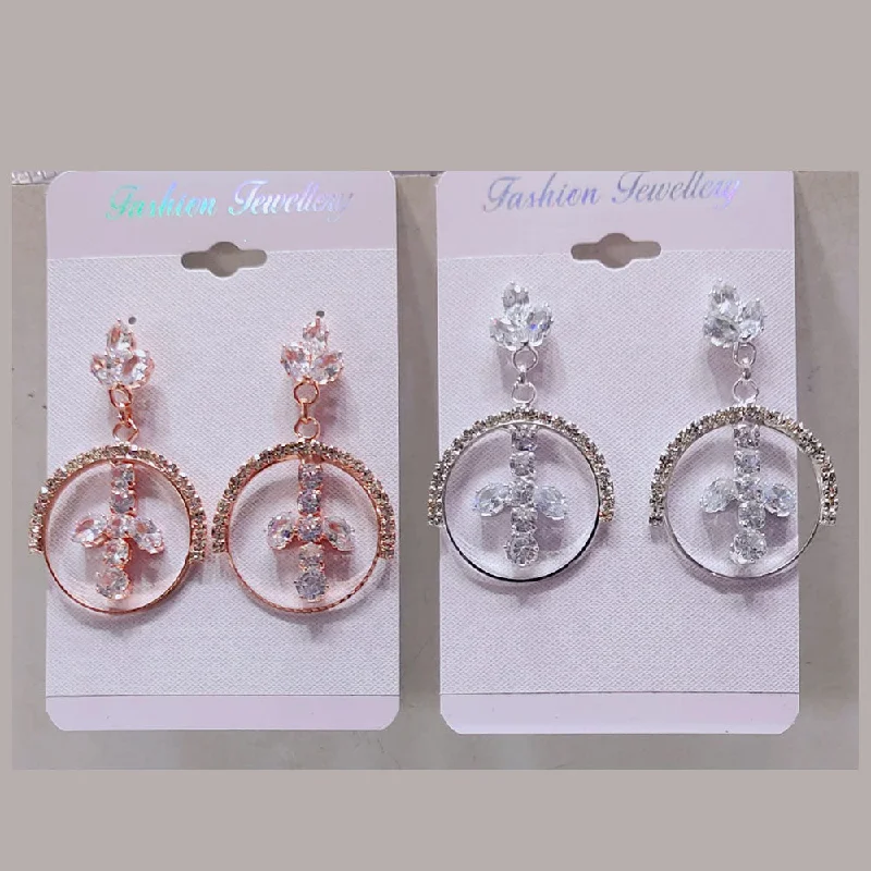 women’s stud earrings-Tip Top Jewellers Crystal And Austrian Stone Dangler Earrings