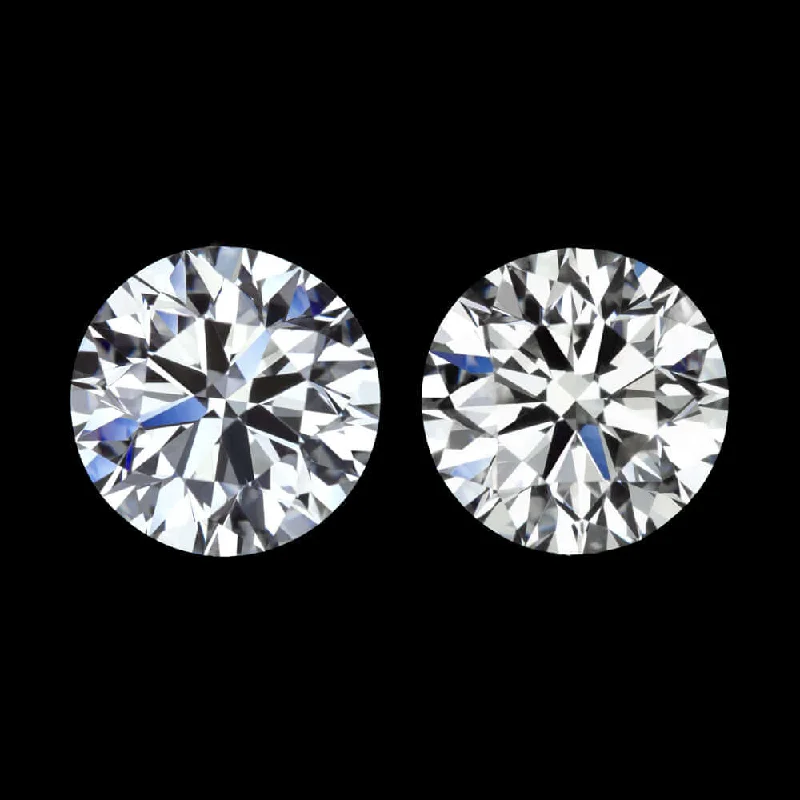 women’s crystal earrings-1.21ct E-F VS LAB CREATED DIAMOND STUD EARRINGS PAIR EXCELLENT ROUND CUT 1.25ct