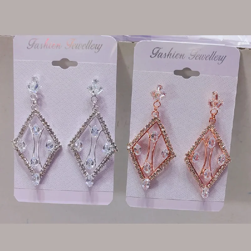 women’s dangly earrings-Tip Top Jewellers Crystal And Austrian Stone Dangler Earrings