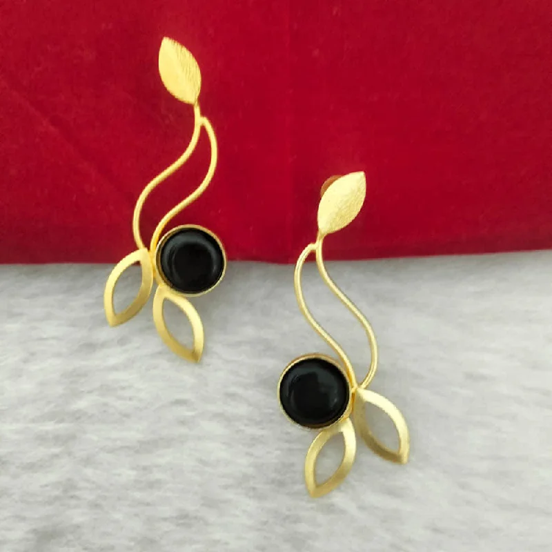 women’s ear thread earrings-Marudhar Creations Gold Plated Matte Finish  Dangler Earrings