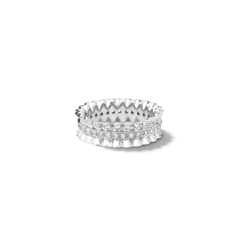 women’s round diamond rings-Uxmal Ring 18ct White Gold - Diamond