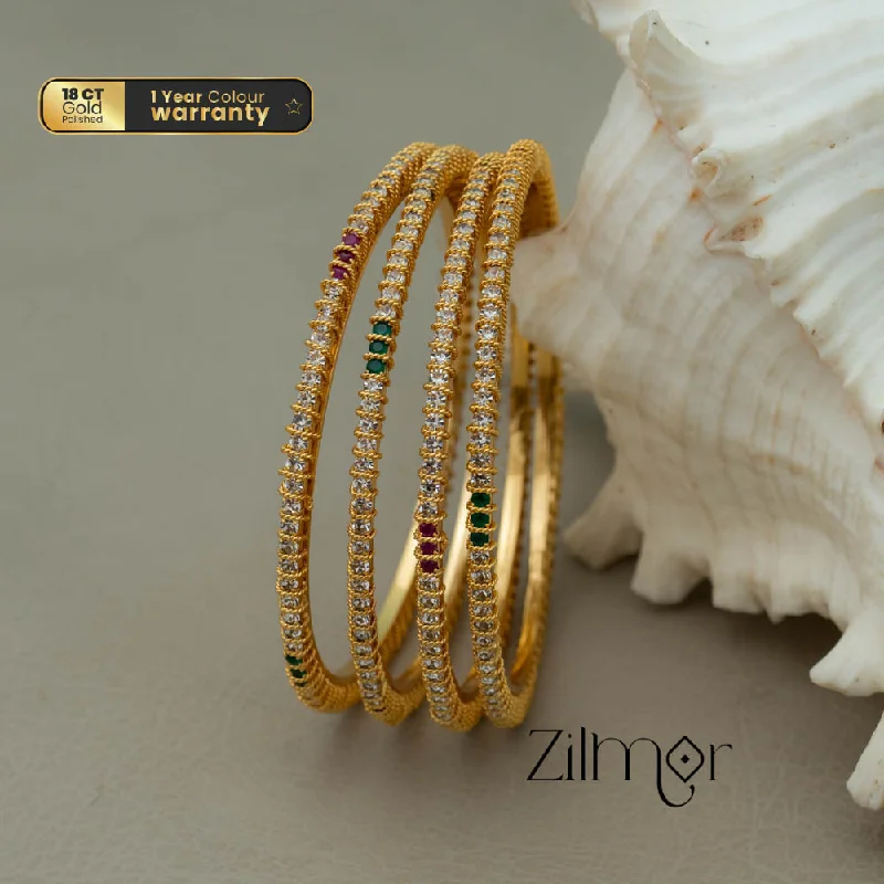 women’s gold bangles-KF101662 - Gold Plated AD Bangles