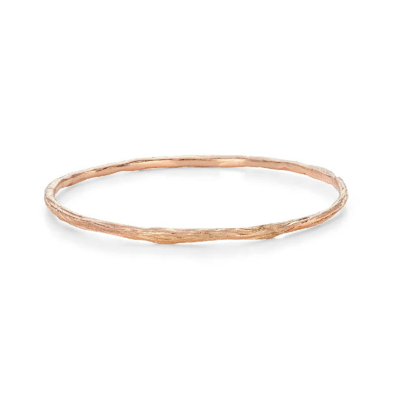 women’s fashion bracelets-Ripple Bangle 9ct Rose Gold