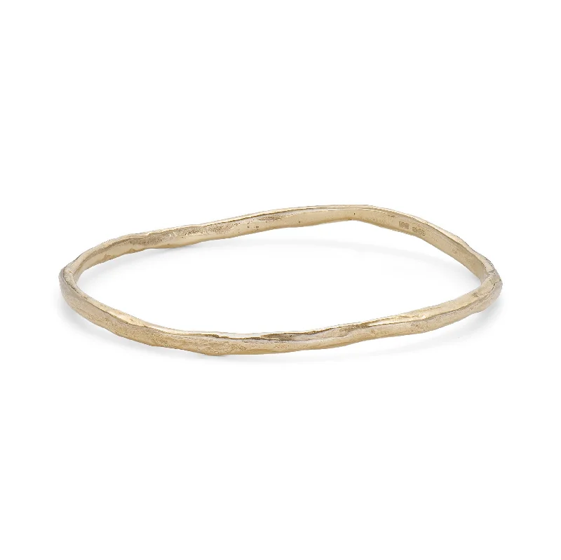 women’s wire bracelets-Rock Bangle 9ct Gold