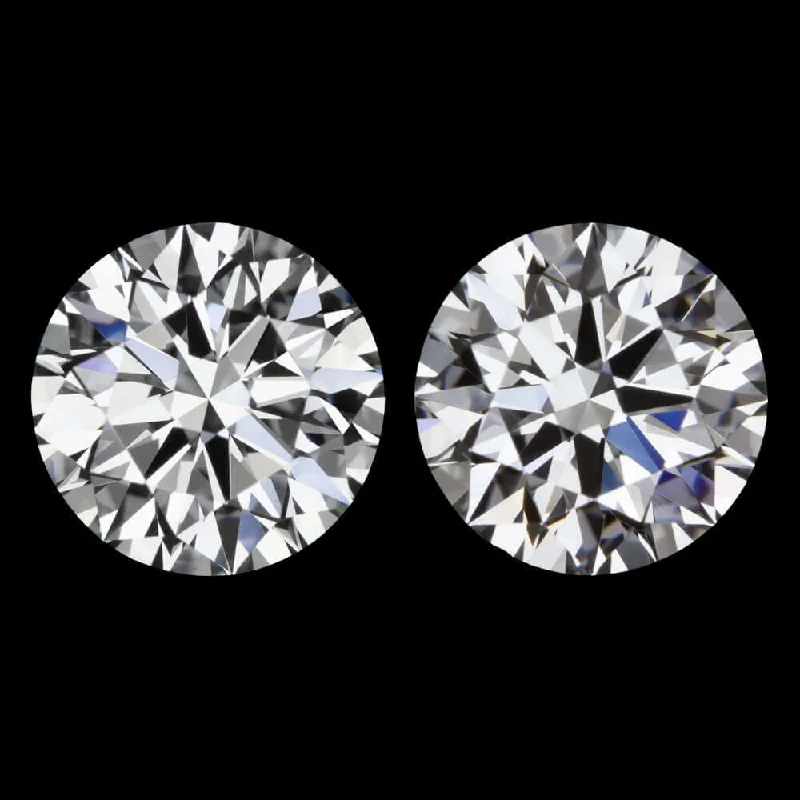 women’s boho earrings-2.10c LAB CREATED DIAMOND STUD EARRINGS CERTIFIED F VS1 EXCELLENT ROUND 2ct PAIR