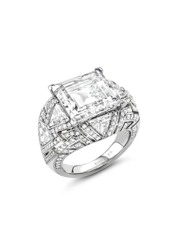 women’s square diamond engagement rings-Patagonia Platinum Diamond Ring