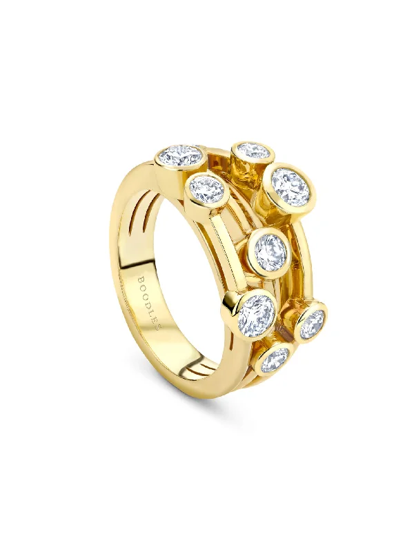 women’s affordable engagement rings for women-Raindance Classic Yellow Gold Diamond Ring