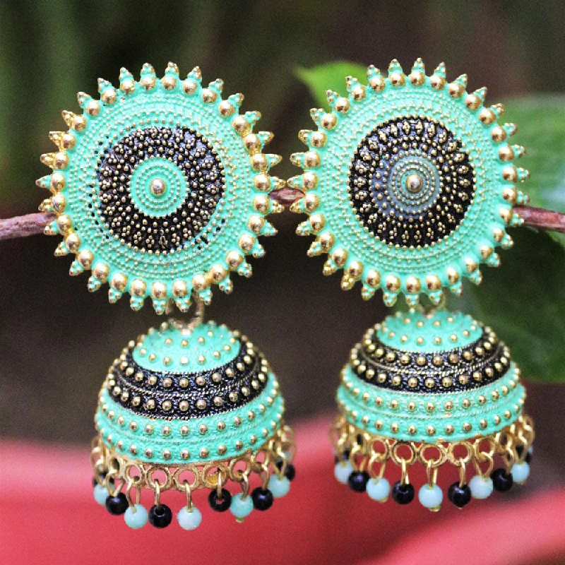 women’s everyday earrings-H K Fashion  Beads Jhumki Earrings