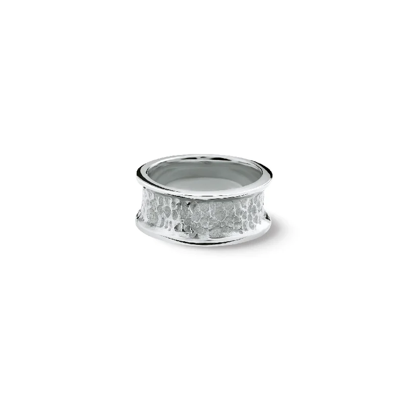 women’s adjustable gemstone rings-Tortilla Ring Silver