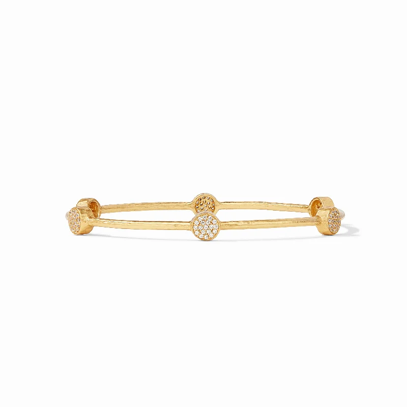 women’s stacked bangles-Milano Luxe Pavé Bangle