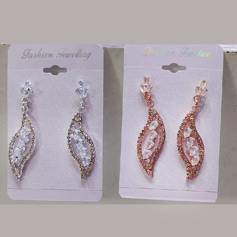 women’s heart-shaped earrings-Tip Top Jewellers Crystal And Austrian Stone Dangler Earrings