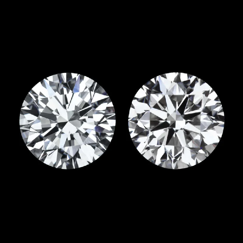 women’s fashion earrings-1.22ct E-F VVS-VS LAB CREATED DIAMOND STUD EARRINGS PAIR EXCELLENT ROUND CUT