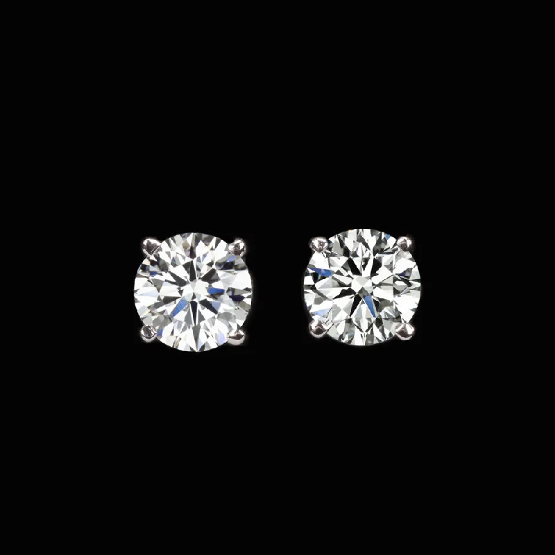 women’s birthstone earrings-0.70ct E-F SI1 DIAMOND STUD EARRINGS EXCELLENT CUT NATURAL ROUND CUT WHITE GOLD