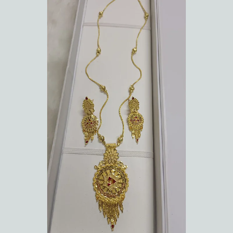 women’s luxury gold necklaces-Pari Art Jewellery Forming Long Necklace Set