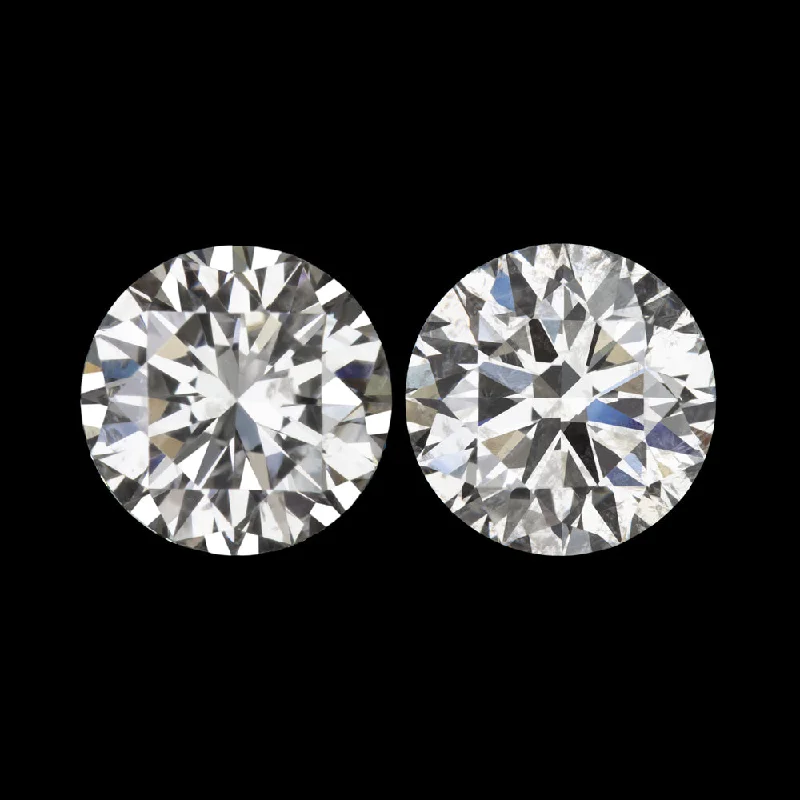 women’s fashion earrings-1ct GIA CERTIFIED DIAMOND STUD EARRINGS EXCELLENT ROUND CUT H SI2 NATURAL PAIR