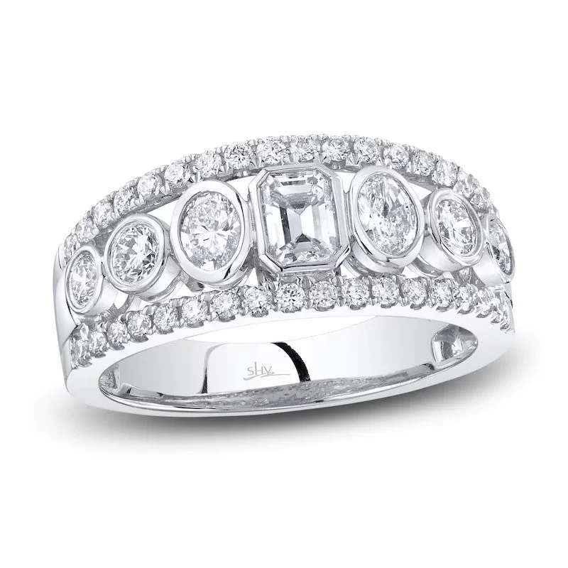 women’s luxury engagement rings-Shy Creation Fancy Shape Diamond Ring