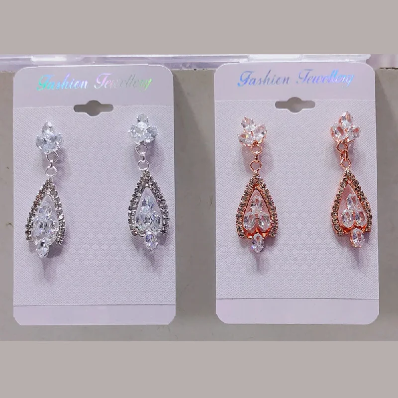 women’s triangle earrings-Tip Top Jewellers Crystal And Austrian Stone Dangler Earrings