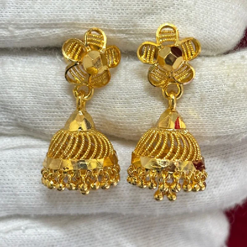 women’s small stud earrings-Pari Art Jewellery Forming Gold Jhumki Earrings