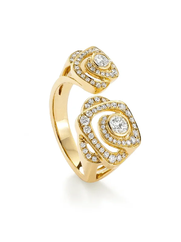 women’s simple engagement rings-Maymay Rose Yellow Gold Diamond Ring