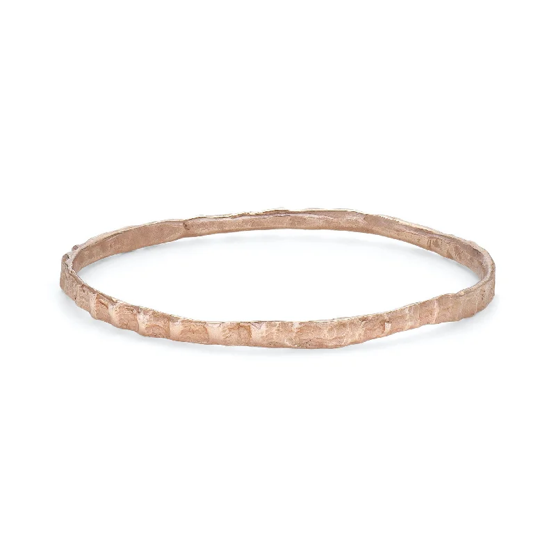 women’s crystal bracelets-Cockle Bangle 9ct Rose Gold