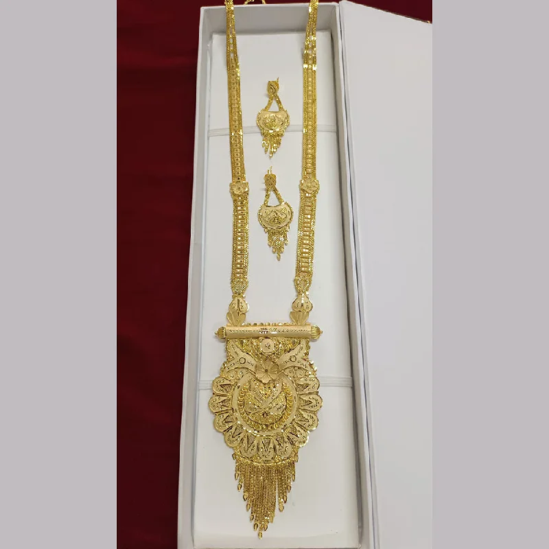 women’s gold necklaces-Pari Art Jewellery Forming Long Necklace Set