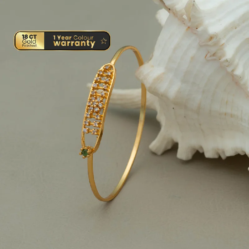 women’s gemstone bangles-KF101241 - Gold Plated Openable Bangle