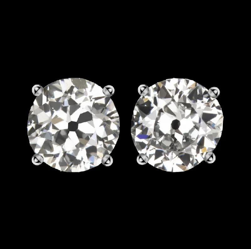 women’s statement earrings-0.66ct OLD EUROPEAN CUT DIAMOND STUD EARRINGS G-H VS1-SI2 PAIR LOOSE NATURAL 2/3