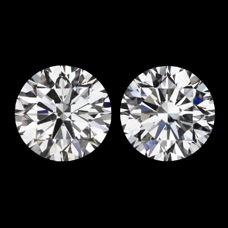 women’s gemstone drop earrings-1 CARAT DIAMOND STUD EARRINGS GIA CERTIFIED 3x EXCELLENT CUT G SI2 ROUND PAIR