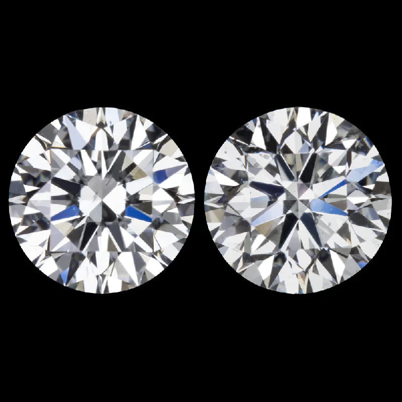 women’s bridal drop earrings-2ct GIA CERTIFIED DIAMOND STUD EARRINGS EXCELLENT ROUND CUT H SI2 NATURAL PAIR