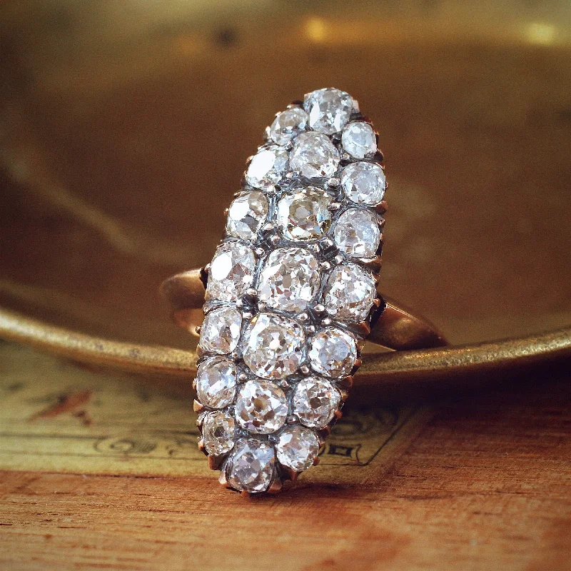 women’s infinity engagement rings-OH!! Glittering Sensation! Antique Continental Diamond Ring