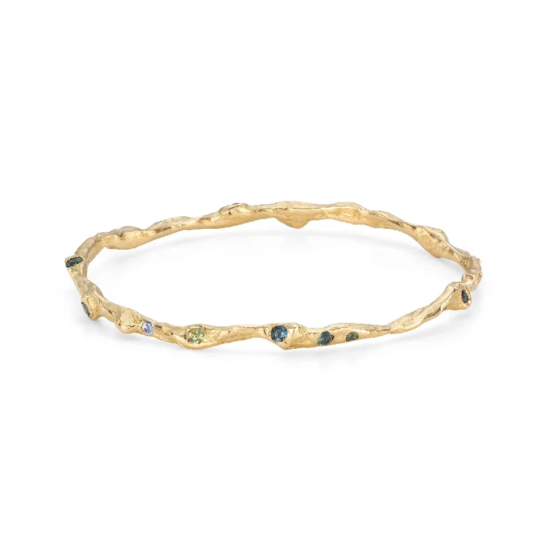 women’s stacked bangles-Ocean Craggy Bangle