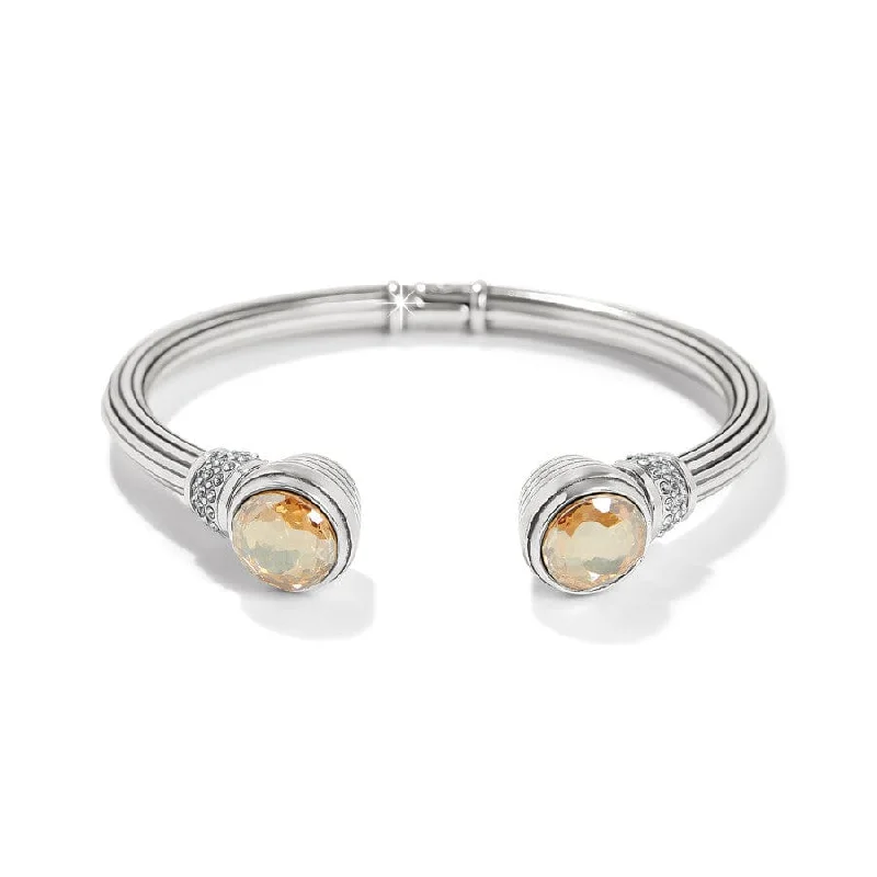 women’s hand-made bracelets-Brighton | Meridian Aurora Petite Hinge Bangle in Golden