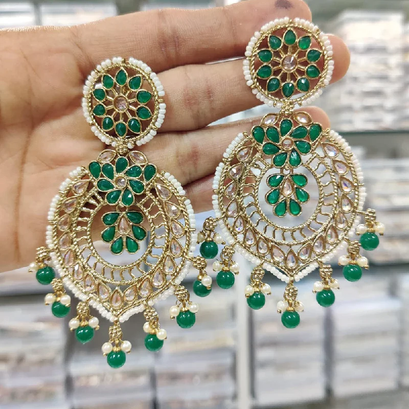 women’s trendy earrings-Manisha Jewellery Gold Plated Crystal Stone Dangler Earrings