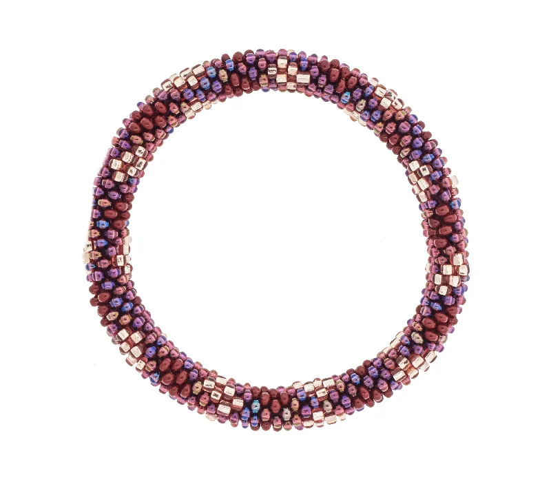 women’s stacked bangles-Rollies® (Kids) <br> Bordeaux