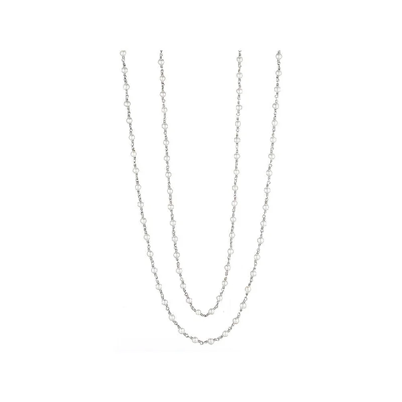 women’s designer necklaces-Fresh Water Pearl Chain Necklace