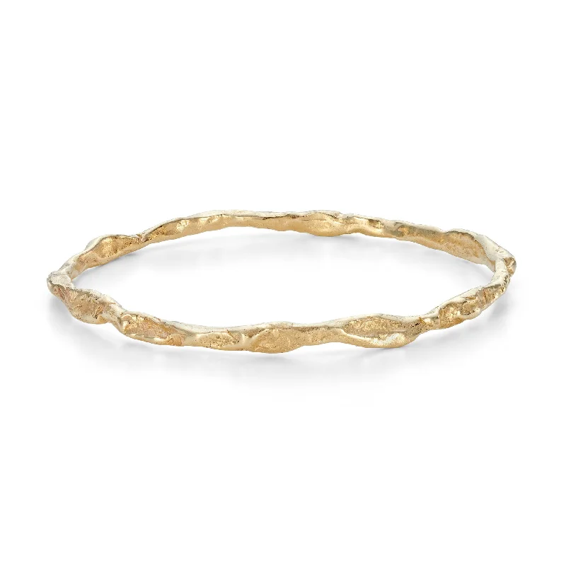 women’s trendy bracelets-Craggy Bangle 9ct Gold