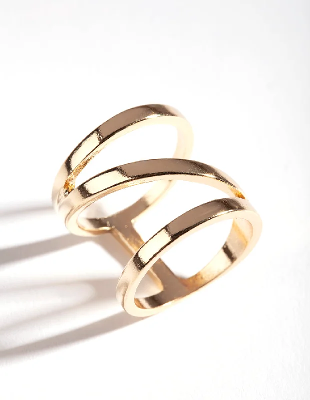 women’s fashion rings-Gold Wrap Ring